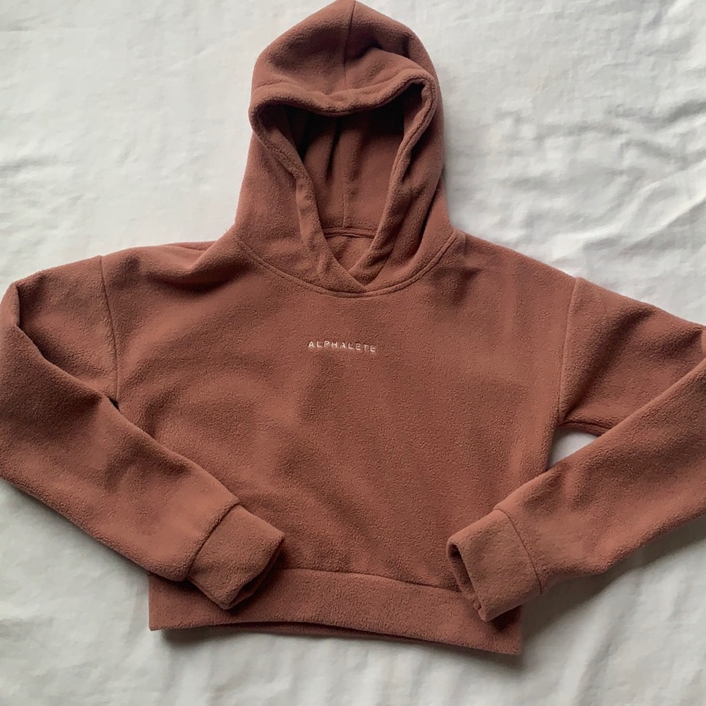 ALPHALETE Sherpa cropped hoodie